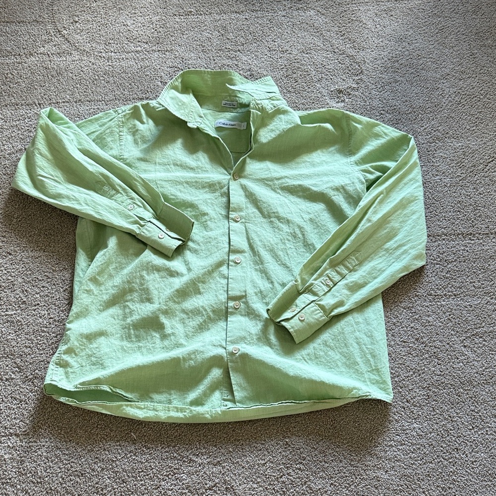 Calvin Klein Mint Green Cotton Shirt